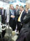 Anatoly Chubais is the Deputy Prime Minister Sergei Ivanov and Minister of Education Andrei Fursenko exposure Penosytal foam glass as part of the stand RUSNANO