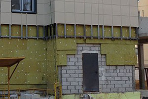 Газобетонные стены с утеплением минеральной ватой и вентилируемым фасадом